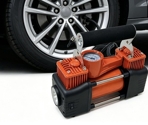 Pompe à air pour voiture <span class=keywords><strong>DLS</strong></span> à double cylindre, gonfleur de pneus, compresseur d'air pour voiture 12v avec outil de réparation de pneus, rotor en cuivre pur 150psi - Product Image 5