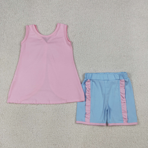 Conjuntos de Ropa para Hermanas Bebés Niñas, Túnica sin Mangas con Lazos en la Espalda y Pantalones Cortos con Volantes - Product Image 4