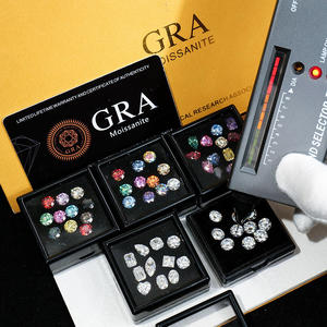 ขายส่งชุดเพชรโมอิสซาไนต์ทรงกลม สีเขียว แดง ชมพู ฟ้า ดำ เกรด VVS VVS1 พร้อมใบรับรอง - Product Image 4