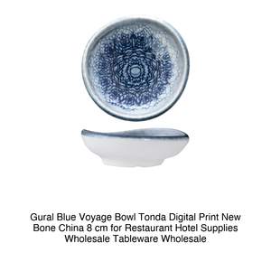 Bol Rond Blue Voyage Ø 8 cm en Porcelaine Fine Gural à Impression Numérique - Product Image 2
