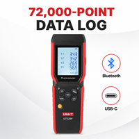 Termometer Digital 4 Saluran UNI-T UT325F Tipe J/T/E/R/S/N/K Presisi Tinggi Termokopel OEM Layar LED Penyimpanan Data