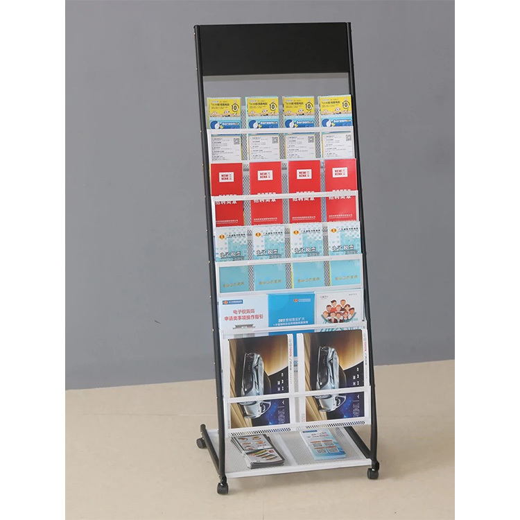 Custom Metal Magazine Rack A4 Size - Durable Display Stand for