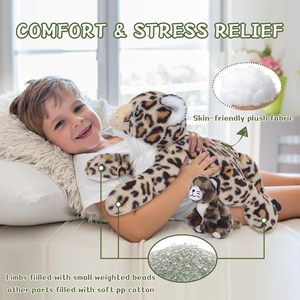 MorisMos Unisex 18in Cheetah llavero <span class=keywords><strong>a</strong></span> <span class=keywords><strong>granel</strong></span> realista leopardo algodón juguetes <span class=keywords><strong>de</strong></span> peluche suave PP perfecto regalo <span class=keywords><strong>de</strong></span> cumpleaños niños niñas fiestas - Product Image 6