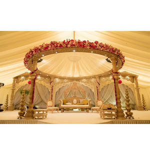 Mandaps de madera tallada de moda, Mandap de boda artesanal de madera grande, Mandap de boda indio elegante de madera CALIFORNIA - Product Image 1