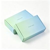 Boîte d'emballage cadeau en carton ondulé écologique, recyclable, avec logo personnalisé imprimé, pour l'expédition et le courrier