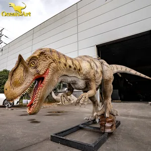 Zigong dinossauro fabricante comprar animatron dinossauro ao ar livre parque de diversões impermeável tamanho real dinossauro modelo