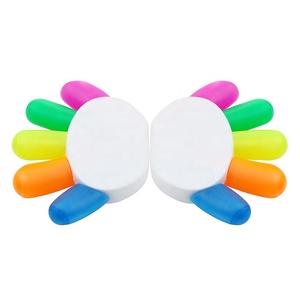 Becol Hot Bán Thú Vị 5 Trong 1 Mini <span class=keywords><strong>Highlighter</strong></span> Đánh Dấu Bàn Tay Sáng Tạo Hình Dạng Đầy Màu Sắc <span class=keywords><strong>Highlighter</strong></span> Bút Cho Trẻ Em - Product Image 6