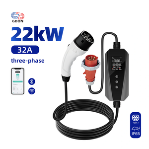 สถานีชาร์จรถยนต์ไฟฟ้าแบบพกพา GDON 22kW 3 เฟส 32 ประเภท 2 ระดับ 2 IEC62196 สำหรับที่อยู่อาศัย มาตรฐาน CE - Product Image 2