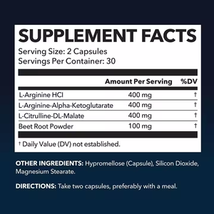 Les capsules masculines d'amélioration soutiennent l'acide aminé vasculaire Capsules de L-arginine d'oxyde nitrique de supplément diététique - Product Image 3