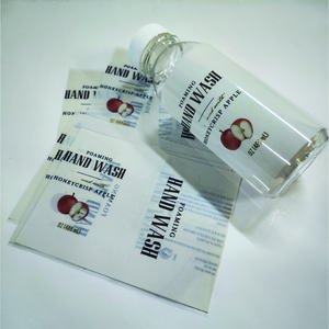 Kundenspezifische PET-Schrumpffolien-Etiketten mit Goldfolienprägung für Handseife, Glas, Kunststoff, Metall, Gläser und Flaschen - Product Image 1