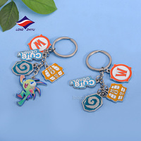 Longzhiyu 18 ans usine personnalisé logo personnalisé porte-clés en métal Promotion dessin animé émail pendentif porte-clés