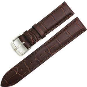 Bracelet de montre connectée de luxe en cuir véritable grain crocodile respirant pour <span class=keywords><strong>homme</strong></span>, boucle ardillon, utilisations multiples, différentes tailles 14 mm - Product Image 1