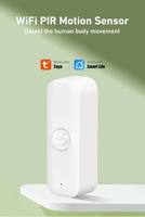 TY-P01 Tuya Wi-Fi PIR Détecteur de mouvement intelligent pour système de sécurité domestique et hôtelier, compatible Alexa et contrôle par application, blanc