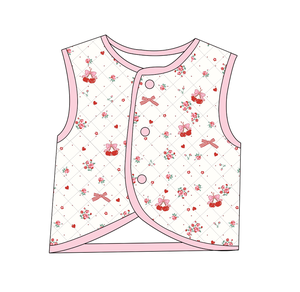 Puresun Vente en gros Gilet matelassé pour filles style hiver personnalisé, imprimé floral, chaud et confortable, veste <span class=keywords><strong>sans</strong></span> manches matelassée pour enfants de 10 à <span class=keywords><strong>12</strong></span> <span class=keywords><strong>ans</strong></span> - Product Image 3