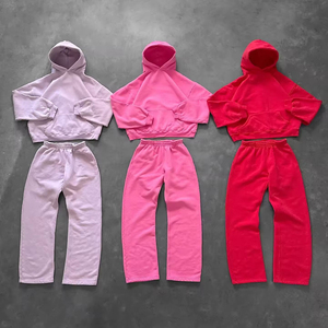 Ensemble de survêtement unisexe ample et surdimensionné de haute qualité avec logo personnalisé, comprenant un sweat à capuche et un pantalon de survêtement - Product Image 4