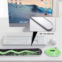Repose-poignet pour souris personnalisé en gel transparent résistant à l'eau avec changement de couleur progressif, forme irrégulière pour le jeu, la maison et le bureau