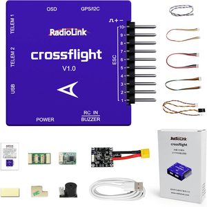 Radiolink Crossflight Flight Controller 2-12S 10 PWM OSD Modul Konektor JST GH1.25 Port USB Tipe-C Balap Logam Plastik - Product Image 1