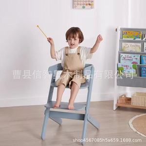 Silla alta para bebé de madera maciza, ajustable en altura, para bebés de 0 a 12 meses - Product Image 3