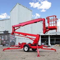 Prix usine Nacelle élévatrice araignée télescopique articulée électrique à câble en acier pour personnalles, remorquable, vente au détail