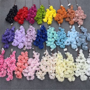 ดอกไม้ประดิษฐ์สำหรับงานแต่งงานดอกไม้ประดิษฐ์สีชมพูสีขาวแขวนดอกไม้ตกแต่งกิ่งดอกซากุระ - Product Image 1