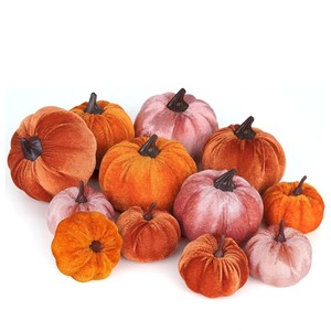 12 pièces de citrouilles artificielles de différentes tailles, fausses citrouilles en tissu, citrouilles en mousse pour la décoration d'automne, de Thanksgiving et d'Halloween - Product Image 6