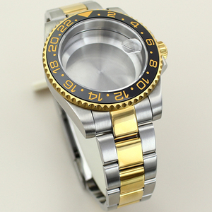 Boîtier de montre de plongée en acier inoxydable GMT 40MM avec verre saphir pour mouvements <span class=keywords><strong>Seiko</strong></span> NH34/35 NH72 <span class=keywords><strong>4R36</strong></span>, rotation unidirectionnelle - Product Image 5