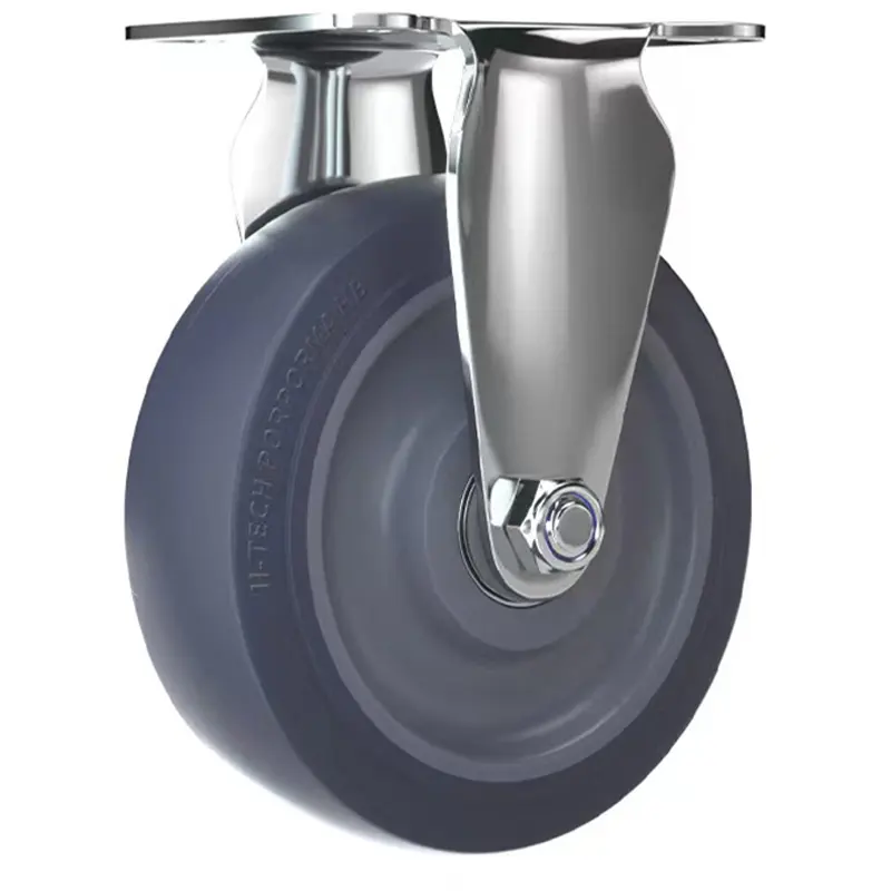 Đủ điều kiện 3 "4" 5 "thép không gỉ Caster bánh xe TPR bánh xe chống gỉ muting bánh xe đẩy bánh xe công nghiệp Caster