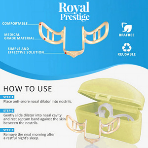 Dilatateur de nez pince-nez en silicone nasal Anti-ronflement souffle facile empêchant le ronflement aide à respirer les appareils de ronflement améliorer le sommeil - Product Image 4