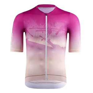 Maillot de cyclisme personnalisable à texture dégradée, séchage rapide, coupe ajustée, pour tournoi, professionnel, haut de gamme, entraînement cycliste en club - Product Image 3