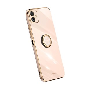 Funda de TPU a prueba de golpes con borde dorado 6D, con soporte de anillo para <span class=keywords><strong>Samsung</strong></span> <span class=keywords><strong>Galaxy</strong></span> F14 5G A14 A34 A53 <span class=keywords><strong>A33</strong></span> A73 S23 - Product Image 1