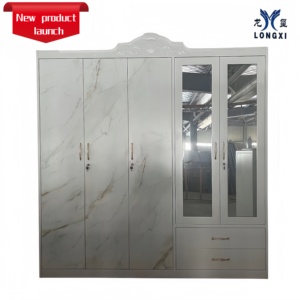Guardaroba di Lusso <span class=keywords><strong>a</strong></span> 5 <span class=keywords><strong>Ante</strong></span> con <span class=keywords><strong>Specchio</strong></span> <span class=keywords><strong>a</strong></span> Prezzo all'Ingrosso, <span class=keywords><strong>Armadio</strong></span> di Grande Successo per Mobili da Camera da Letto - Product Image 2