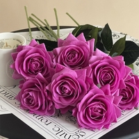 Dekorative Einzelne Latex-Rosen mit Echtseitiger Haptik, Künstliche Blumen für Hochzeit, Valentinstag, Dekoration und Fotografie-Requisiten
