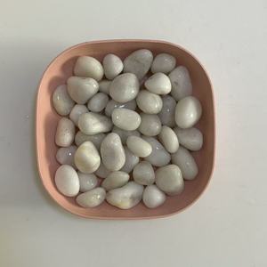Ciottoli Bianchi Lucidi Premium per Giardino, <span class=keywords><strong>Pietre</strong></span> di Marmo Bianco Neve per Paesaggistica <span class=keywords><strong>e</strong></span> Pavimentazione Decorativa Esterna - Product Image 4