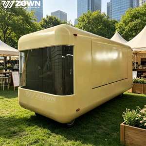 Luxury Fully Fitted Electric Food Trailer Custom Cabinet Layout Mobile Kitchen Truck Double Sink Water System Customizable Color - Product Image 1