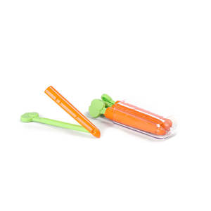 Boîte de rangement avec clip de fermeture en forme de carotte, 5 pièces, pour la conservation des aliments, avec couvercle à clip, organisateur de réfrigérateur - Product Image 1
