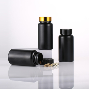 150ml Weithalsflasche aus schwarzem Kunststoff für Kapseln, Tabletten und Nahrungsergänzungsmittel mit PS-Schraubverschluss - Product Image 2