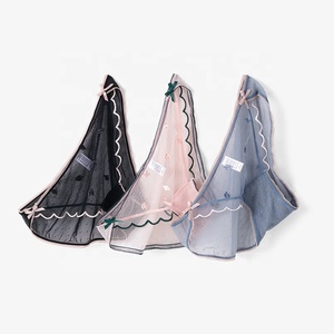 Factory Custom Girls Breathable Mesh See Through <strong>Underwear</strong> Japan Ladies Panties Transparent Mid <strong>Waist</strong> Lace Panties for Women - Product Image 4