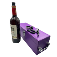 Boîte à bouteille de vin en faux cuir PU, luxe, 5 pièces, idée cadeau pour les personnes âgées, boîte à vin et accessoires