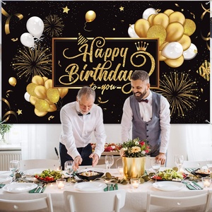 Großer Geburtstags-Fotohintergrund Happy <span class=keywords><strong>Birthday</strong></span> Banner für Geburtstagsfeier-Dekorationen - Product Image 1