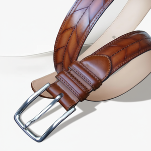 Ceinture en cuir véritable pour homme, double face, en cuir de vache, conçue sur mesure, fabriquée à la main, de créateur - Product Image 1