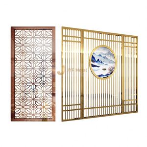 Panneaux muraux décoratifs 3D translucides en acier inoxydable texturé personnalisé, imperméables, pour hall d'hôtel, design moderne/classique mobile - Product Image 4