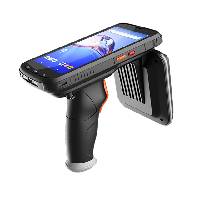 5.5 Inch Android 10 Industrial Handheld PDA UHF RFID NFC Reader 1D 2D Barcode Scanner 4GB Memory Capacity Rugged Design Stock