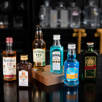 Bouteilles d'alcool miniatures de qualité alimentaire à capacité personnalisée, kits de bouteilles d'alcool pour whisky, vin, liqueur, shot