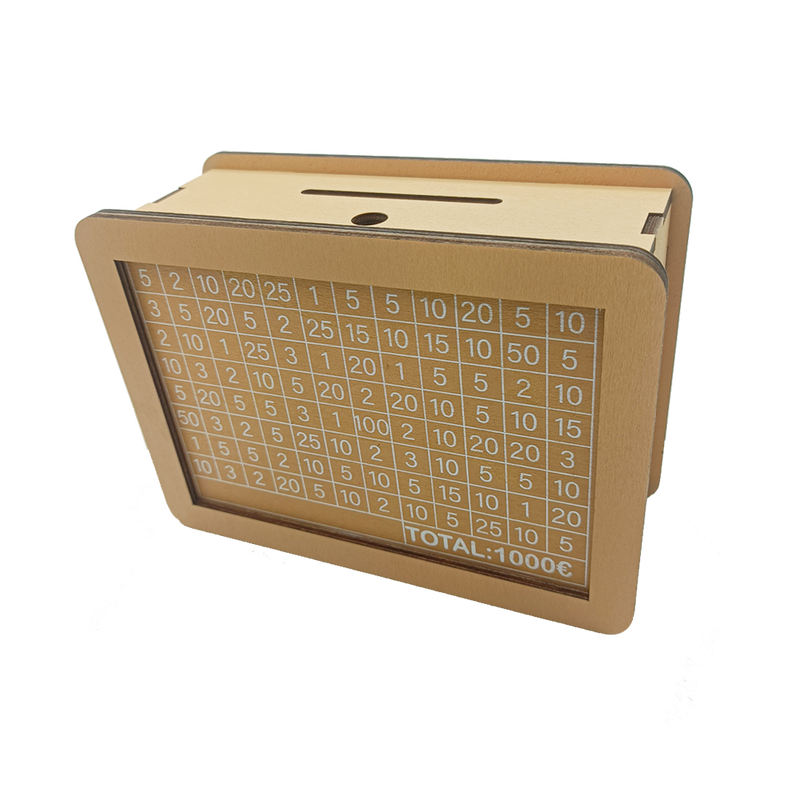 Creative Square Wooden Waterproof Piggy Bank