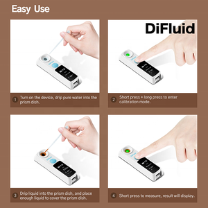 Refraktometer Digital DiFluid Brix Portabel Otomatis untuk Pengukuran Jus Buah, Sirup, Makanan, dan Kopi - Product Image 4
