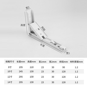 Spring <b>Bracket</b> <b>Folding</b> <b>Shelf</b> Support 8 Inch Stainless Steel Heavy Duty Wall Mount <b>Bracket</b> - Product Image 3