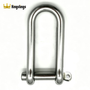 <span class=keywords><strong>Manille</strong></span> longue en D avec goupille captive en acier inoxydable 316 - Conception de goupille intégrée <span class=keywords><strong>autobloquante</strong></span> de qualité industrielle - Product Image 1