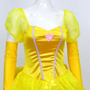 Disfraz de Halloween de La Bella y La Bestia para mujeres adultas, vestido de princesa de juego de rol, disfraces de Carnaval europeo con guantes - Product Image 5