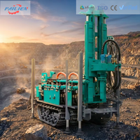 Foreuse de puits d'eau et de roche montée sur chenilles en acier, diesel, 100m, 150m, 200m, 300m, 500m, 600m, prix usine