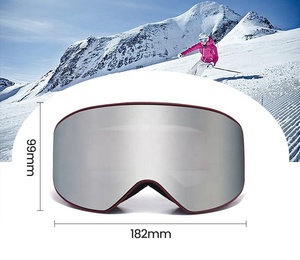 משקפי סקי/סנובורד חיצוניים, ייצור בהתאמה אישית (OEM) עם לוגו, מסגרת נטולת מסגרת, רטרו, נגד אדים, לנשים וגברים - Product Image 5
